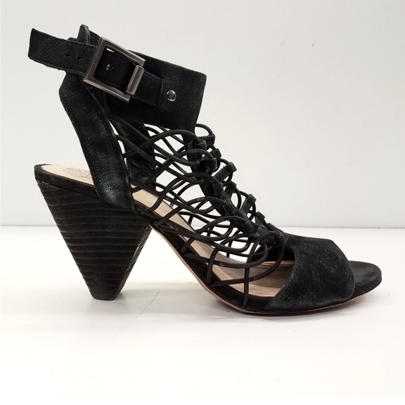 Vince Camuto Black Gladiator Heels Size 9.5 - Picture 7 of 8